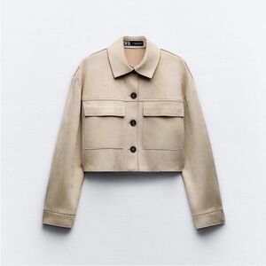 Zara Tan Suede Blazer